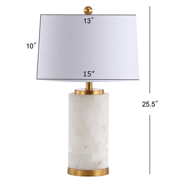 Eliza 25.5" Alabaster LED Table Lamp - JONATHAN Y